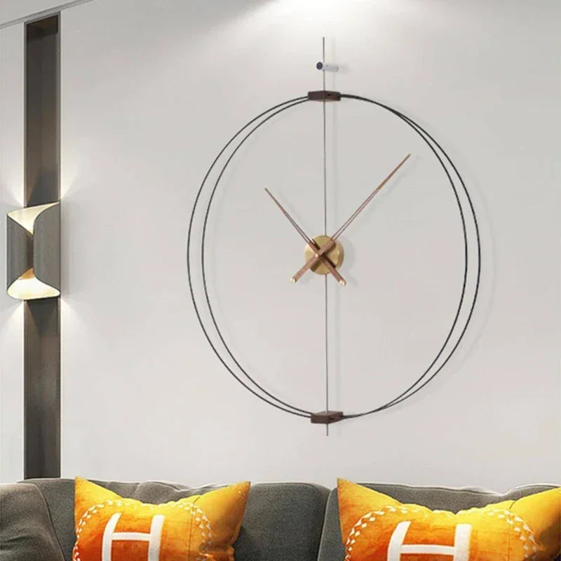 Interior Art Mural Wall Clocks Modern Round Fashion Design Wall Watch Nordic Restaurant Relogio De Parede Living Room Decoration