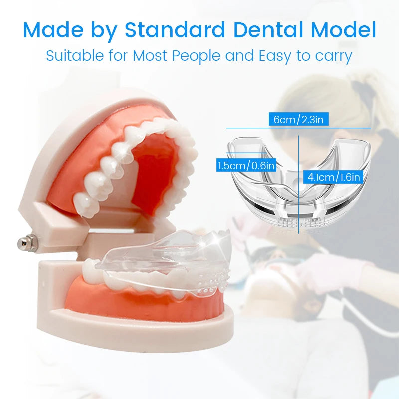 1 Set Teeth Retainer Bruxism Mouth Guard 3 Stages Dental Orthodontic Braces Teeth Straightener Stop Sleeping Anti-Snoring Device