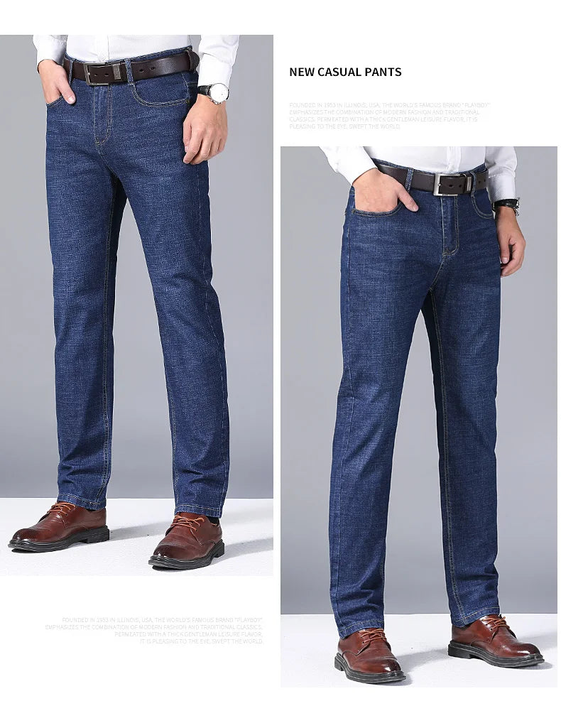 New Men Classic Jeans Jean Homme Pantalones Hombre Men Mannen Soft Black Biker Masculino Denim Overalls Mens Pants Size 30-38