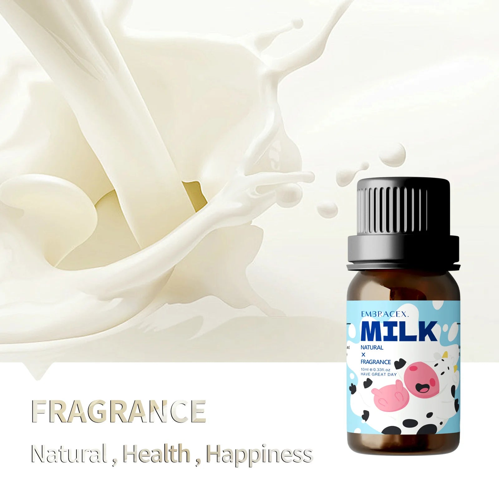 Huiles essentielles de parfum au lait 10 ml, huile d'aromathérapie longue durée, parfum pour voiture, aromathérapie pour femmes, cadeau
