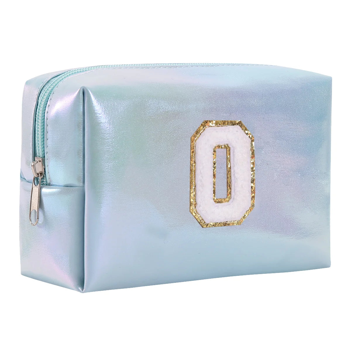 Personalized Initial Makeup Bag,Letter Zipper Cosmetic Bag for Womens,Preppy Makeup Bags,Makeup Pouch, Travel Makeup Bags