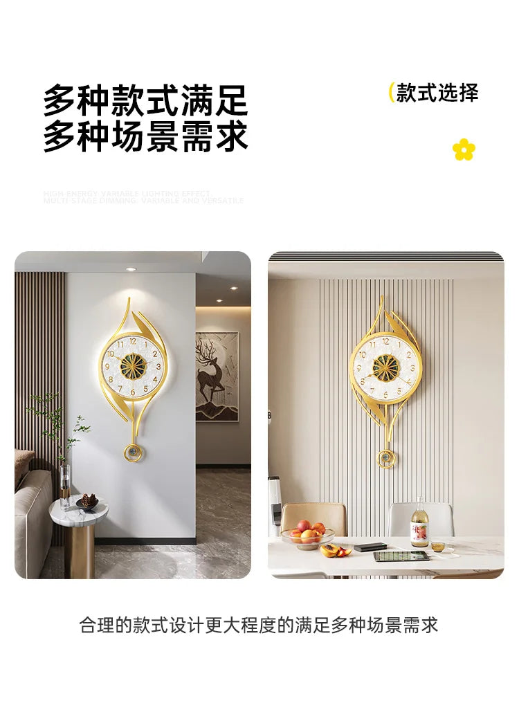 Art Mural Wall Clocks Led Modern Interior Luxury Restaurant Minimalist Wall Watch Large Nordic Fashion Horloge Room Decorations