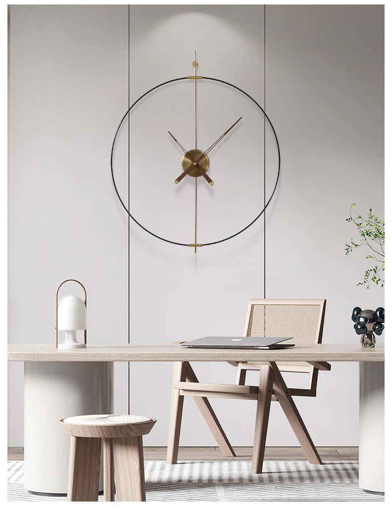 Interior Art Mural Wall Clocks Modern Round Fashion Design Wall Watch Nordic Restaurant Relogio De Parede Living Room Decoration