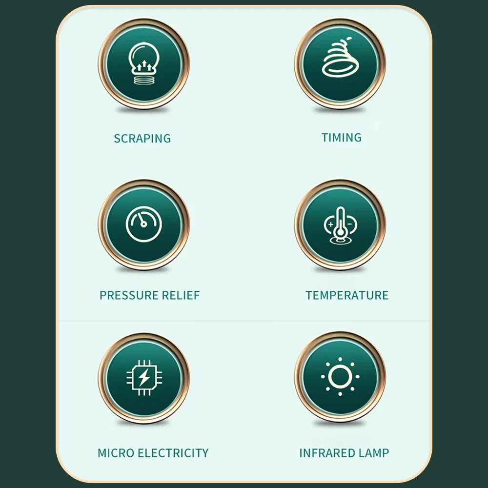 Masseur électrique à ventouses à 12 niveaux, ventouse sous vide, Gua Sha, anti-cellulite, grattage, chauffage, amincissement du corps, thérapie de massage