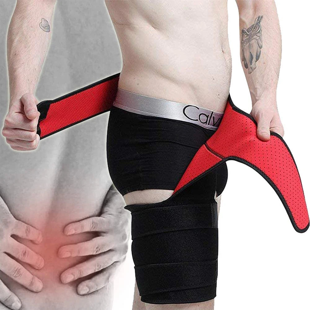 1PC Hip Support Belt Groin Support Sciatica Pain Relief Thigh Strap Compression Brace Joints Groin Arthritis Hip Protective Belt