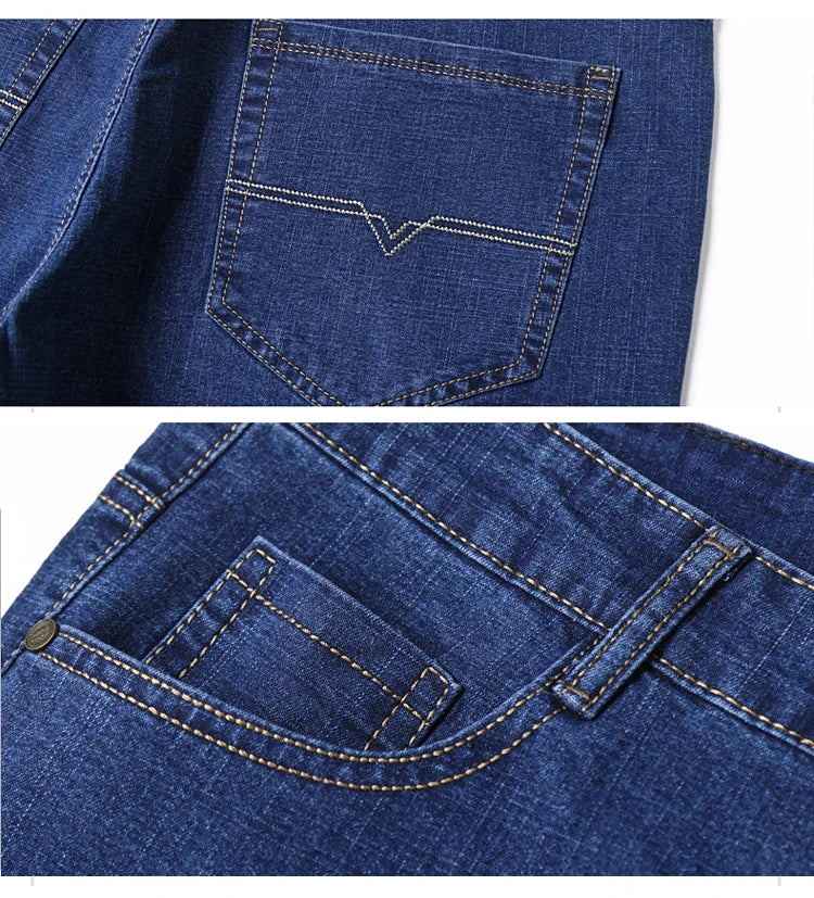 Jeans pour hommes grandes tailles 28-50, tissu denim, pantalons grande taille pour personnes en surpoids de 45 à 150 kg, jeans Hombre, jeans à jambe large, pantalon homme