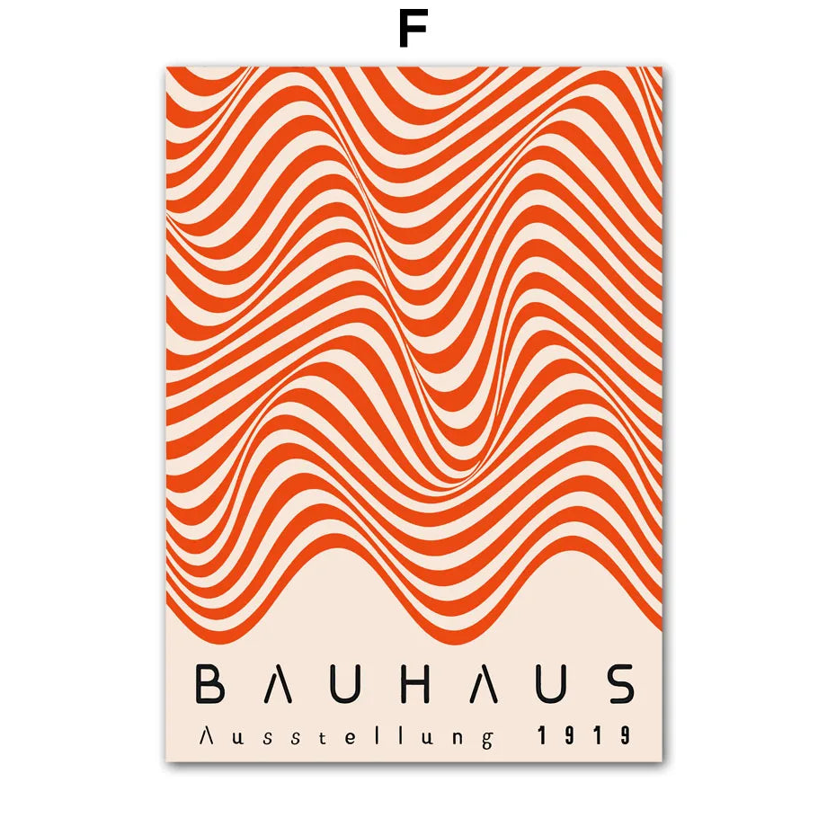 Bauhaus Geometric Lines Rainbow Wall Art Posters Prints Nordic Abstract Canvas Painting Hotel Bar Pictures For Living Room Decor