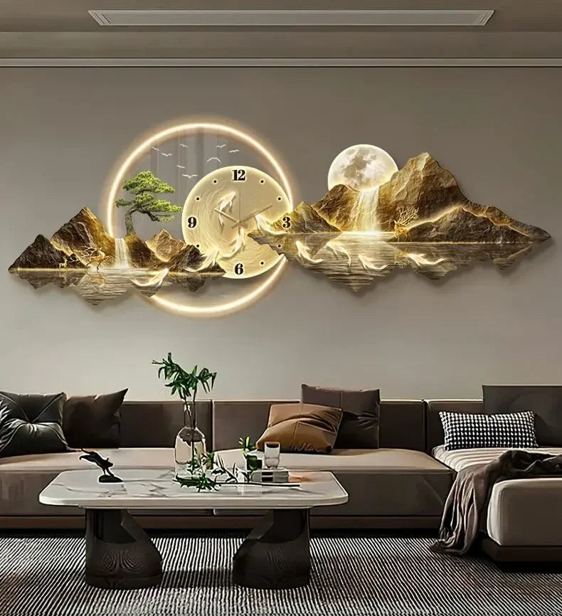 Fashion Luxury Wall Watch Led Metal Wall Art Cute Design Large Nordic Aesthetic Wall Clocks Creative Saat Ornaments Home Decor