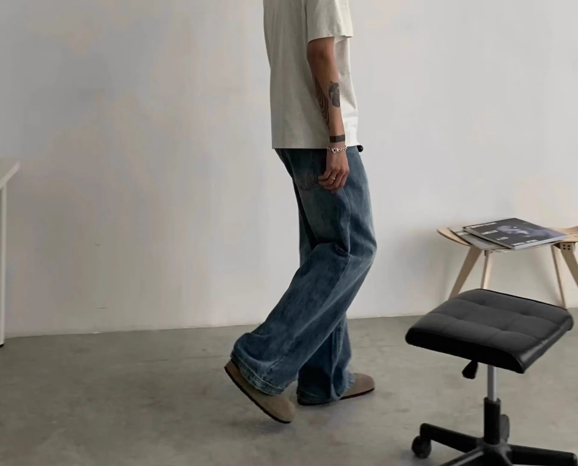 Mens Baggy Jeans for Men Women Y2k Skater Vintage Plain Pants 2025 Casual Wide Leg Jeans Loose Fit Denim Hip Hop Jeans for men