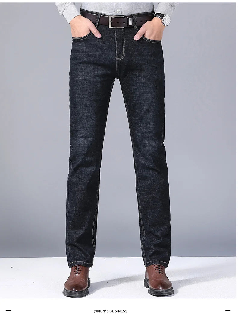 New Men Classic Jeans Jean Homme Pantalones Hombre Men Mannen Soft Black Biker Masculino Denim Overalls Mens Pants Size 30-38