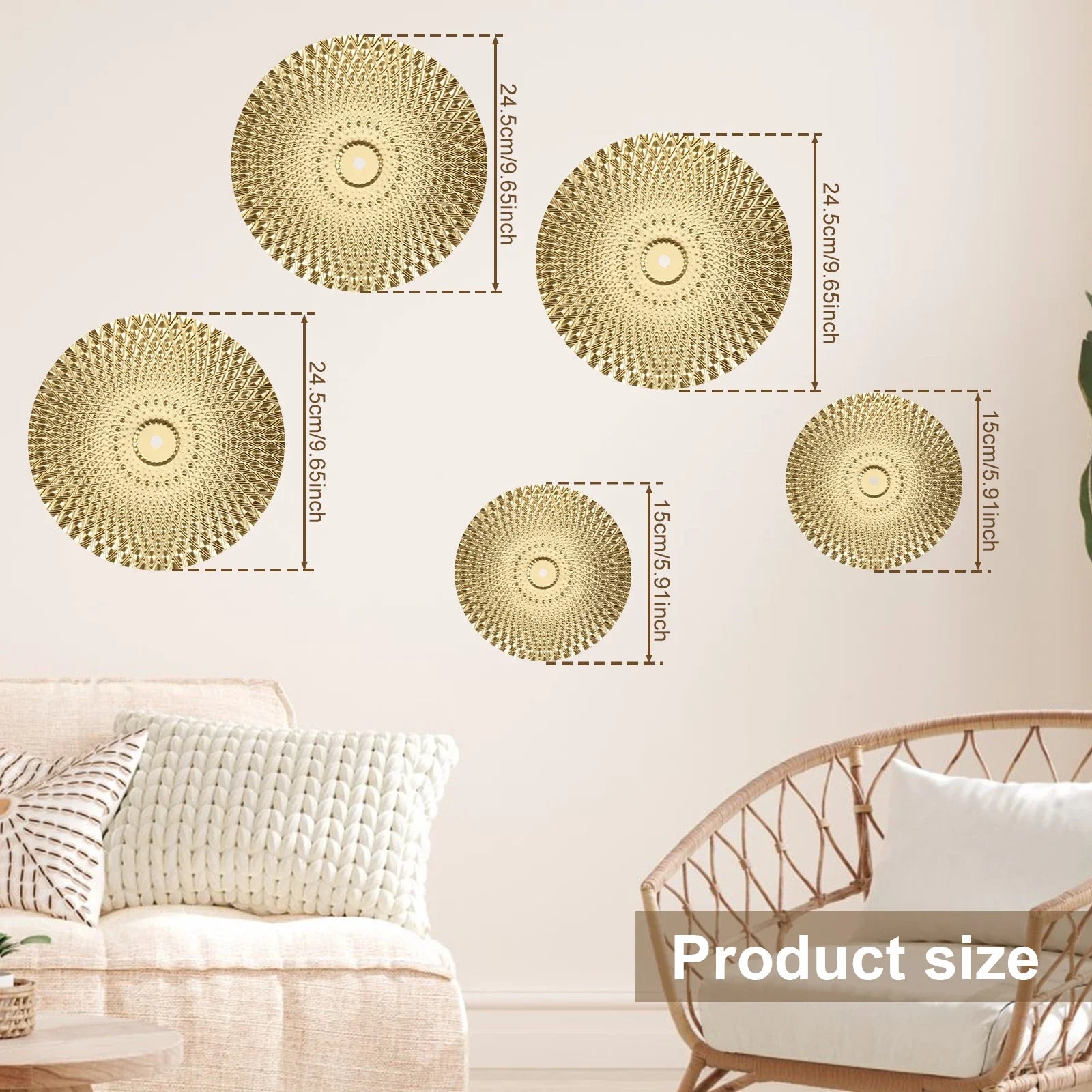 Gold Wall Decor Metal Gold Wall Art Minimalist Gold Wall Decoration Hangable Gold Wall Home Decor Exquisite Gold Wall Hanging