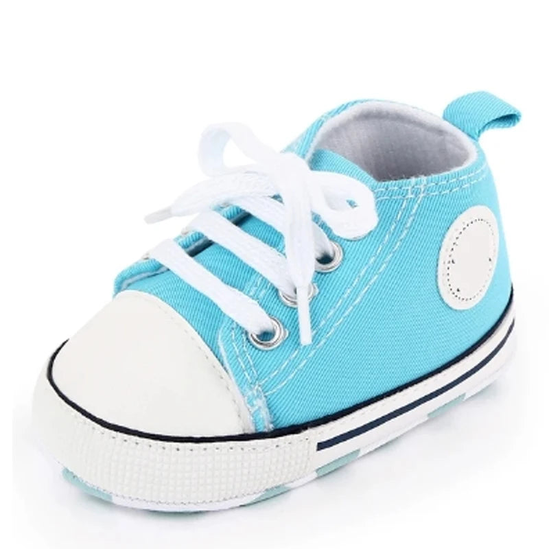 Chaussures bébé garçon fille, baskets classiques en toile décontractées, semelle souple, antidérapantes, pour nouveau-né, premier pas, D2486