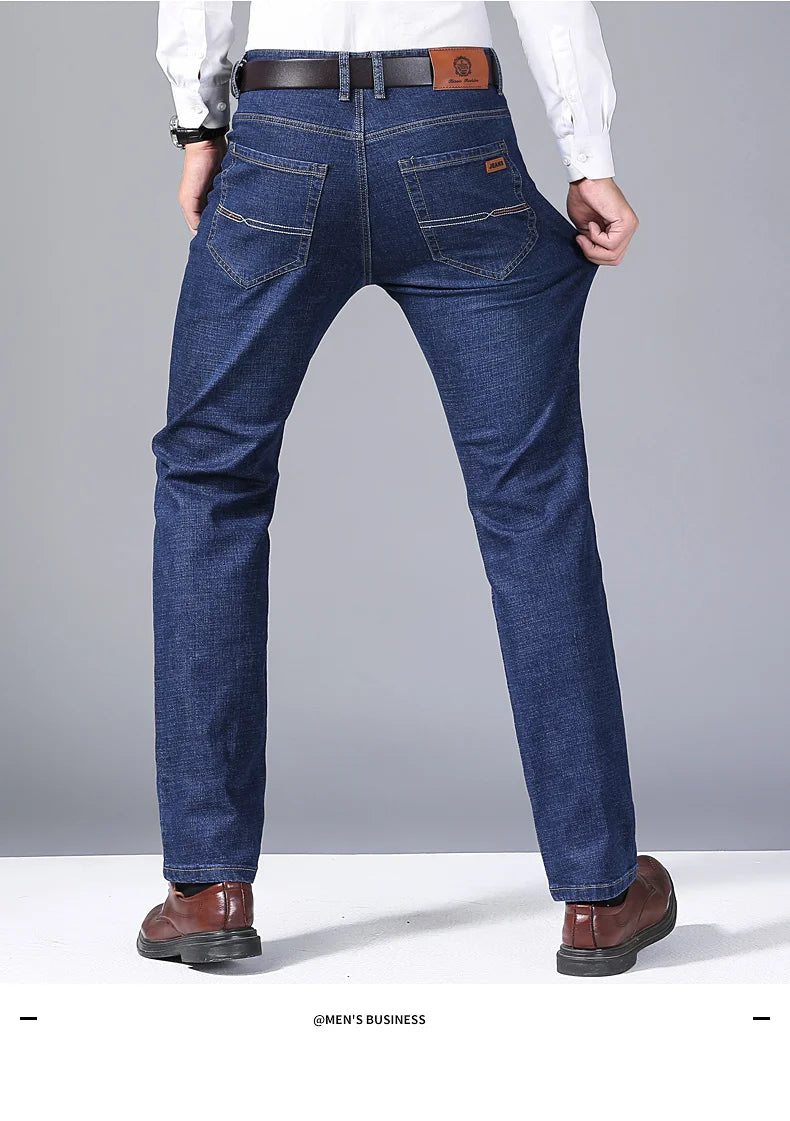 New Men Classic Jeans Jean Homme Pantalones Hombre Men Mannen Soft Black Biker Masculino Denim Overalls Mens Pants Size 30-38