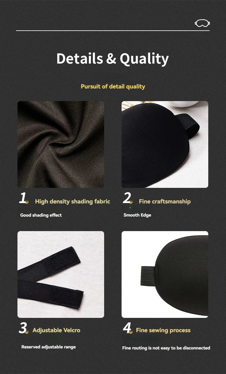 1 Piece 3D Sleep Mask Blindfold, Sleep Aid Soft Memory Foam Eye Mask, Suitable For Sleep Travel Blackout Sleep Mask Eye Mask