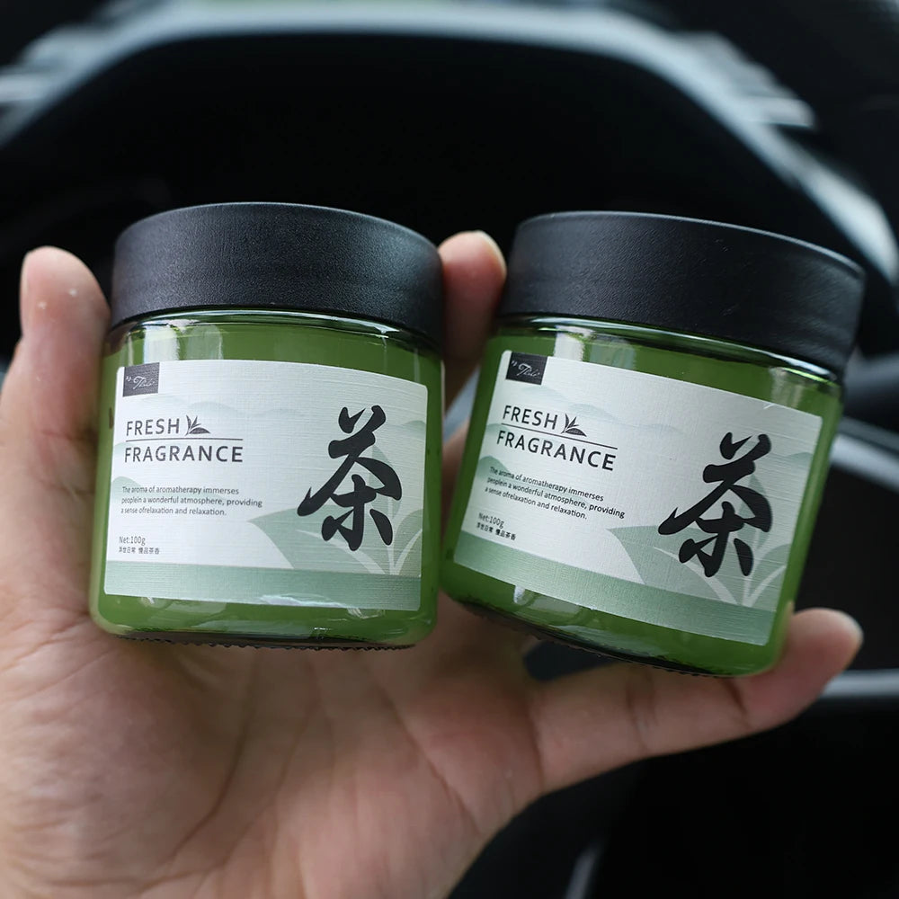 Car Aromatherapy Solid Balm Long Lasting Fragrance Car Dashboard Cup Groove Tea Aroma Ornament Interior Deodorant Air Freshener