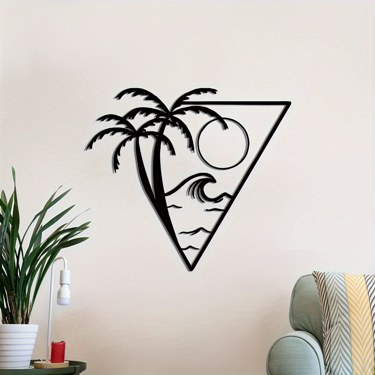 Sun And Sea Metal Wall Art Sculpture Decorations Wall Sculpture Decorations Creative Wall Decorations Home Wall Decor Artwork