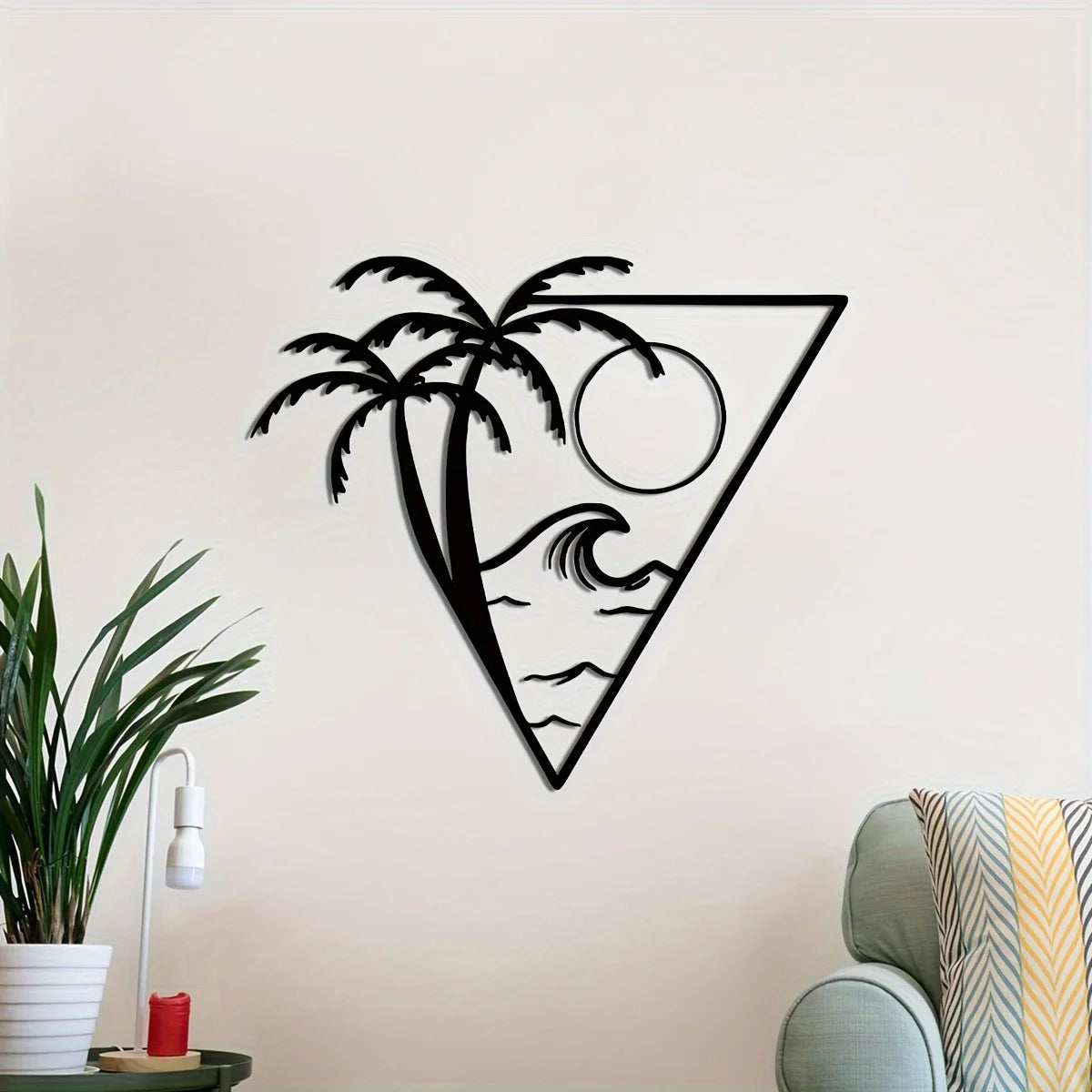 Sun And Sea Metal Wall Art Sculpture Decorations Wall Sculpture Decorations Creative Wall Decorations Home Wall Decor Artwork