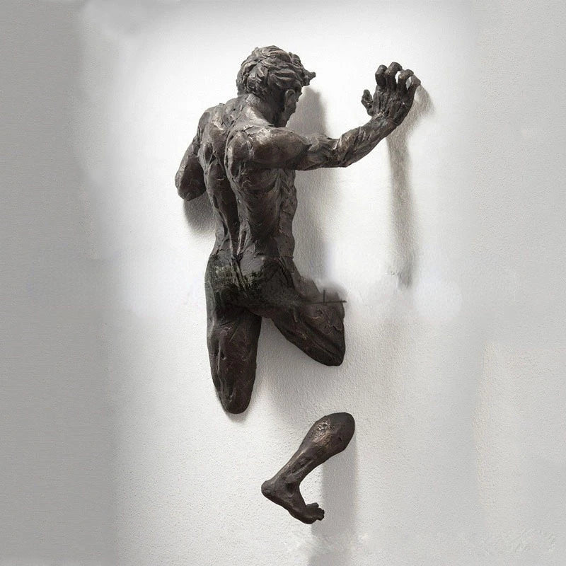 Sculpture murale en résine pour décoration d'intérieur, décoration murale pour salon, pendentif artisanal, accessoires pour la maison