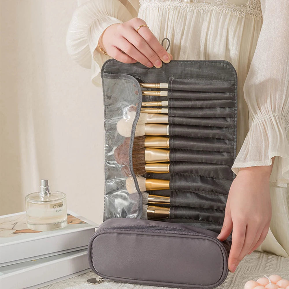 Makeup Brush Storage Bag Multi Functional Folding Professional Makeup Bag Makeup Brush Organizer Travel Makeup Brush Bag
