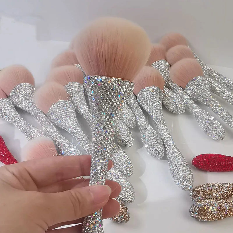 Rhinestone Nail Dust Brush Makeup Brush Large Face Powder Makeup Brushes Dust Powder Foundation Makeup Brush For Nail Makeup Too