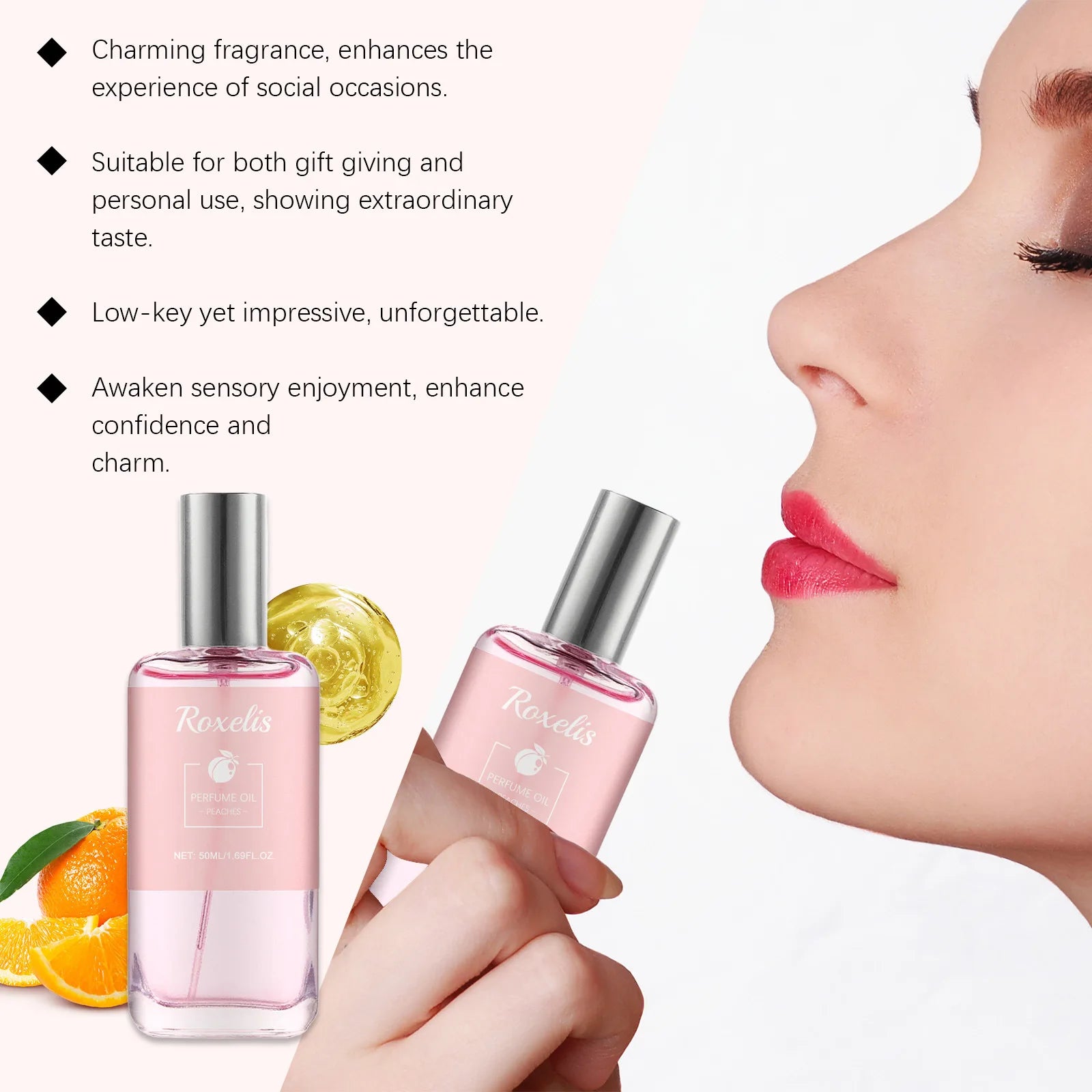 Peach Fragrant Perfume Lasting Sweet Aroma Light Fragrance Enhanced Pheromone Elegant Stimulates Flirtation Perfume Social Date