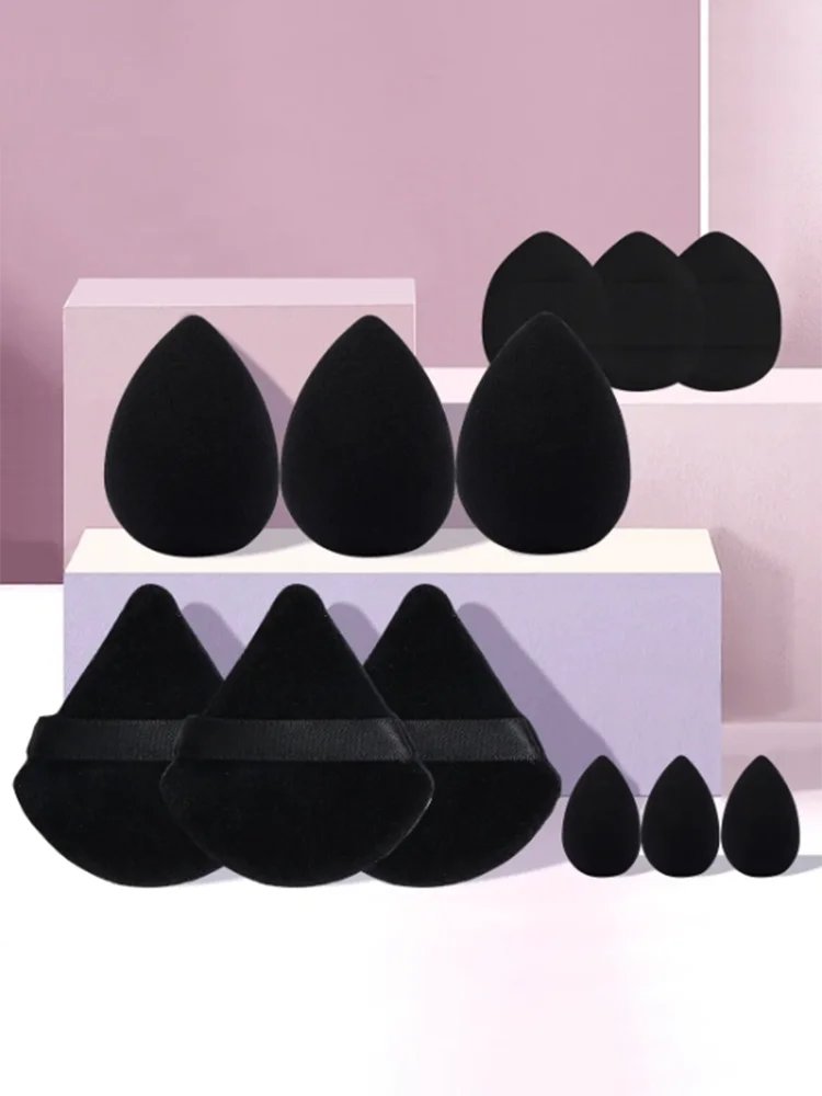12PCS Makeup Tool Set Size Size Giant Soft Makeup Egg Makeup Powder Suitable for Base Makeup Corner Makeup Setting Novice Makeup