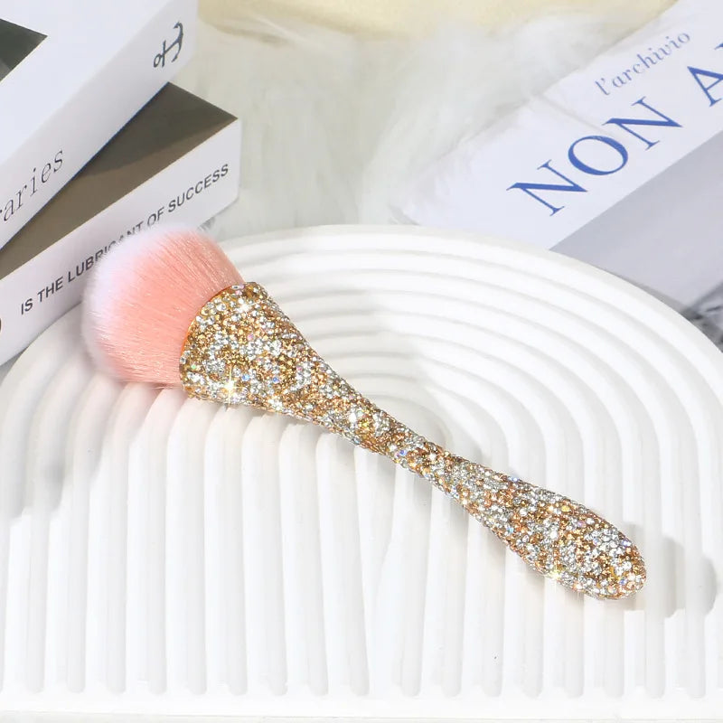 Rhinestone Nail Dust Brush Makeup Brush Large Face Powder Makeup Brushes Dust Powder Foundation Makeup Brush For Nail Makeup Too