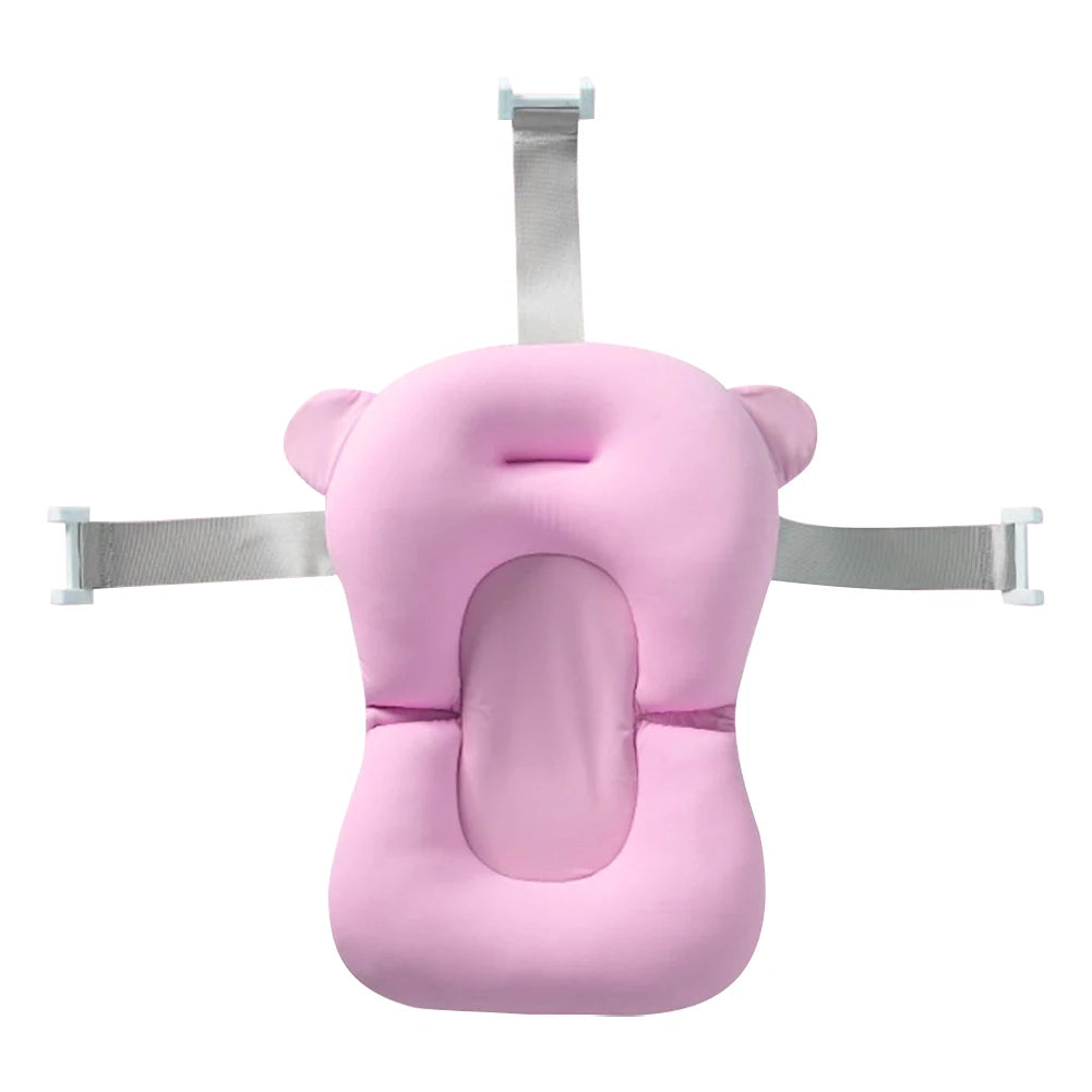 Newborn Baby Bath Cushion Seat Floating Newborn Shower Bath Mat Soft Provides Comfort and Support for Baby 0-12 Months
