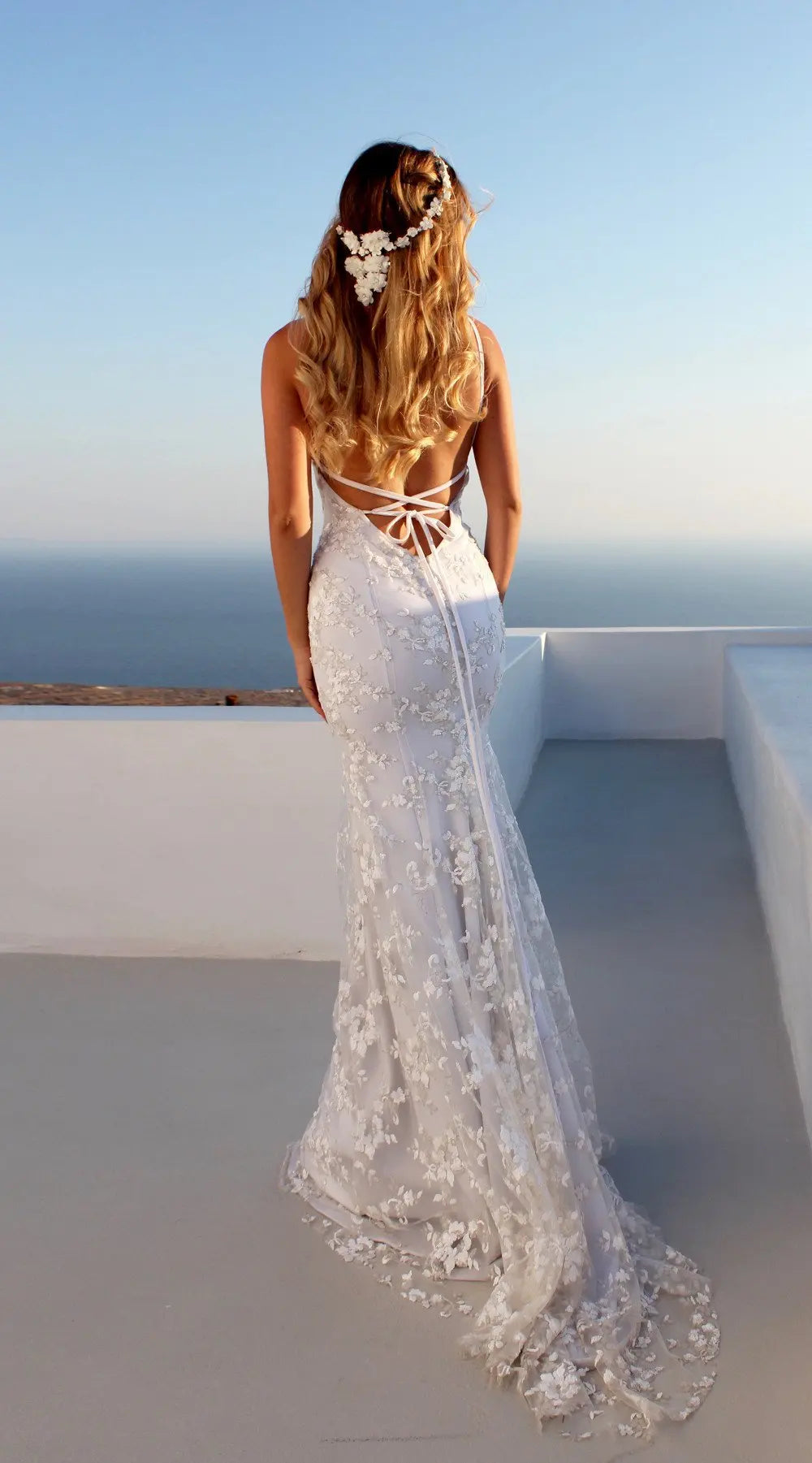 Women Party Long Dress Autumn Winter White Sexy Lace Dress V Neck Backless Lace Up Maxi Bodycon Dresses Vestidos Verano 2023 New