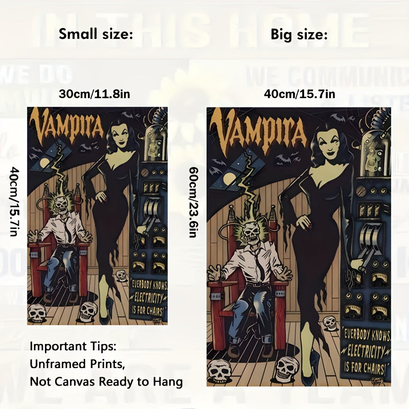 1pc Halloween Canvas Poster, Modern Art, Crime Scene Canvas Painting, Ideal Gift For Bedroom, Decor Wall Art, Wall Decor, Fall Decor, Wall Decor, Room Decor, Room Decoration, No Frame