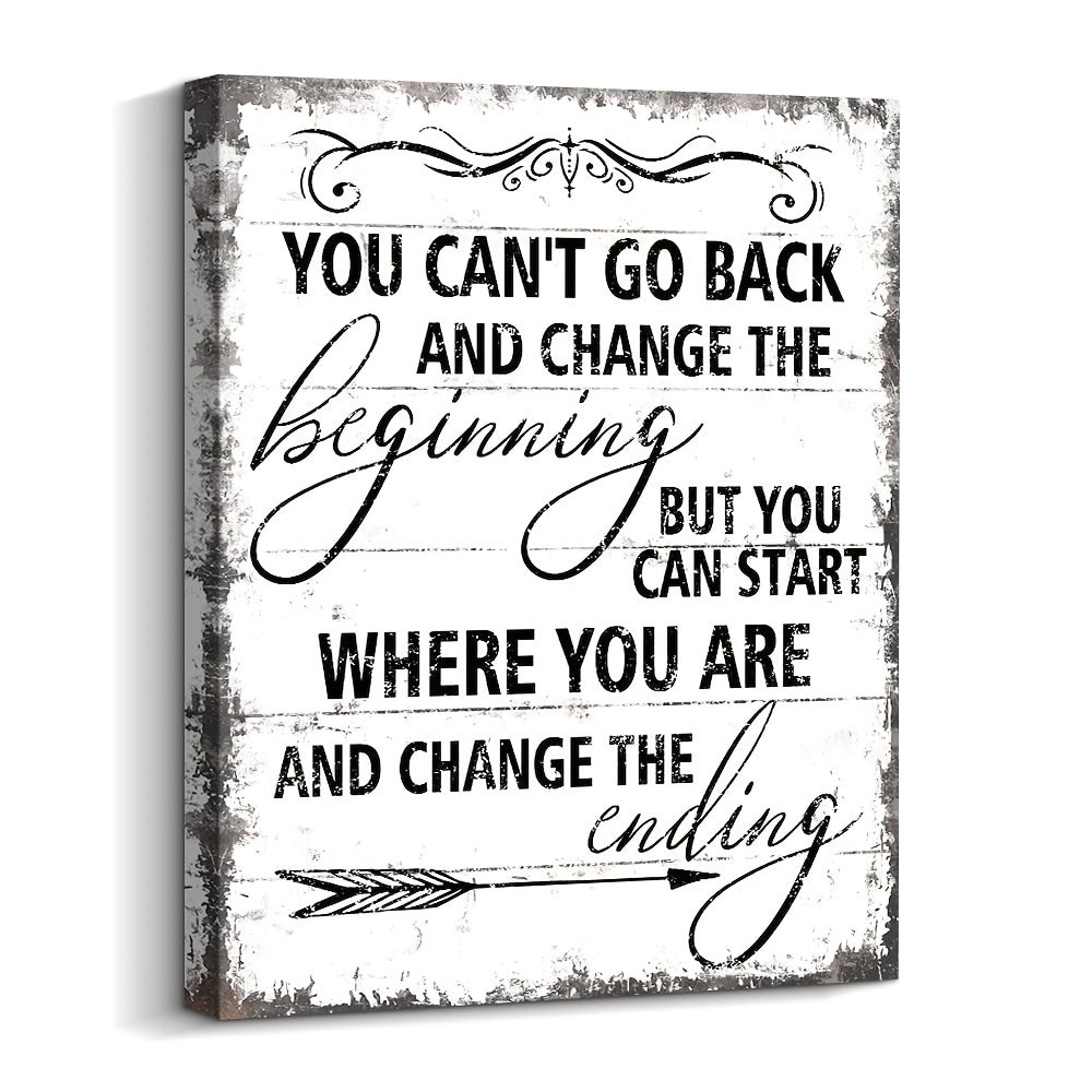 [24x16Inch Inspirational Wall Art] 1pc Black And White Inspirational Wall Art Office Decor, Rustic Motivational Wrapped Canvas Art Prints For Bedroom | Living Room | Office | Classroom 24x16Inch/60x40cm Unframed Eid Al-Adha M