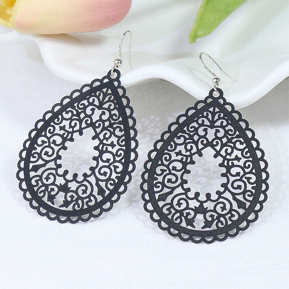 Enchanting Bohemian Dangle Earrings - Vibrant Waterdrop Shapes in Multicolor - Eye-Catching Party Fashion Ornaments for Women