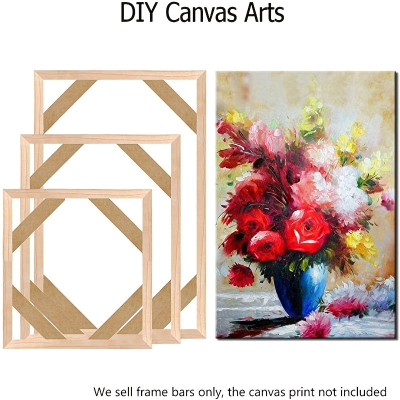 1 set Easy-to-Use DIY Wood Canvas Stretcher Frame Kit for Gallery Wrap Oil Paintings - Perfect for Wall Art Decor