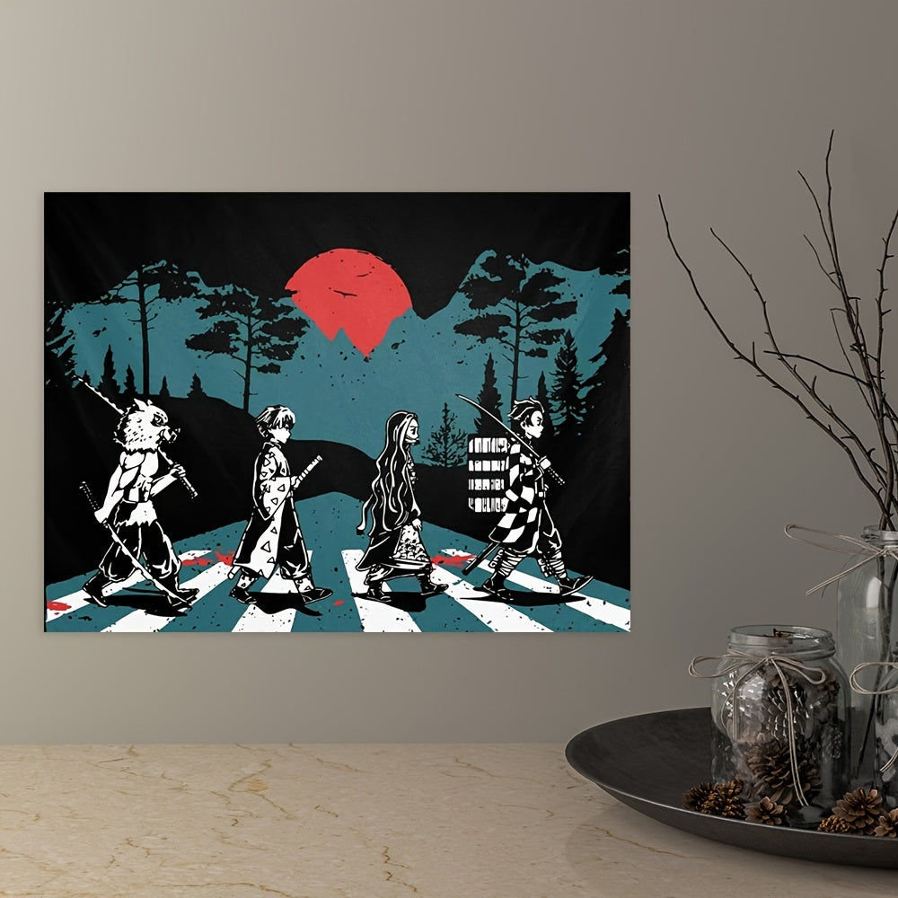 1 Piece Demon Slayer Anime Wall Art - High-Quality Canvas Print Painting, Unframed Poster, Perfect Decor for Japanese Anime Fans, Unique Gift Idea for Manga Enthusiasts