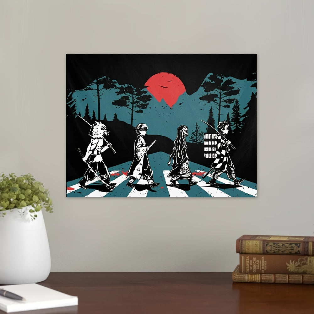 1 Piece Demon Slayer Anime Wall Art - High-Quality Canvas Print Painting, Unframed Poster, Perfect Decor for Japanese Anime Fans, Unique Gift Idea for Manga Enthusiasts