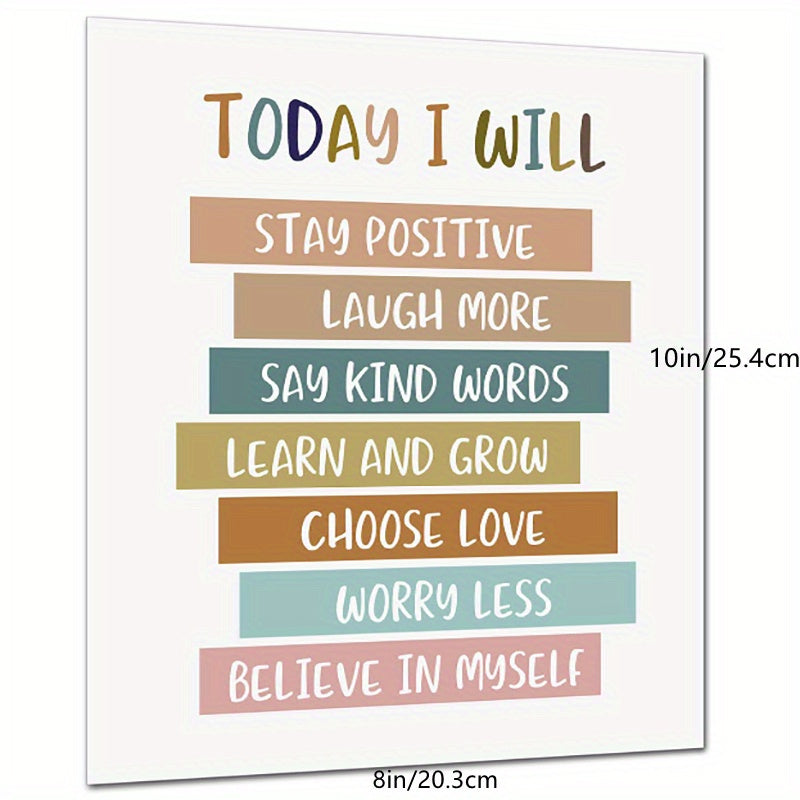 Décoration de chambre d'étudiant, Aujourd'hui je le ferai, Impression d'art positive, Art d'affirmation, Décoration de chambre d'enfant, Art mural, Art d'école à la maison, Impression d'affirmation, 8x10'' - SANS CADRE Eid Al-Adha Mubarak