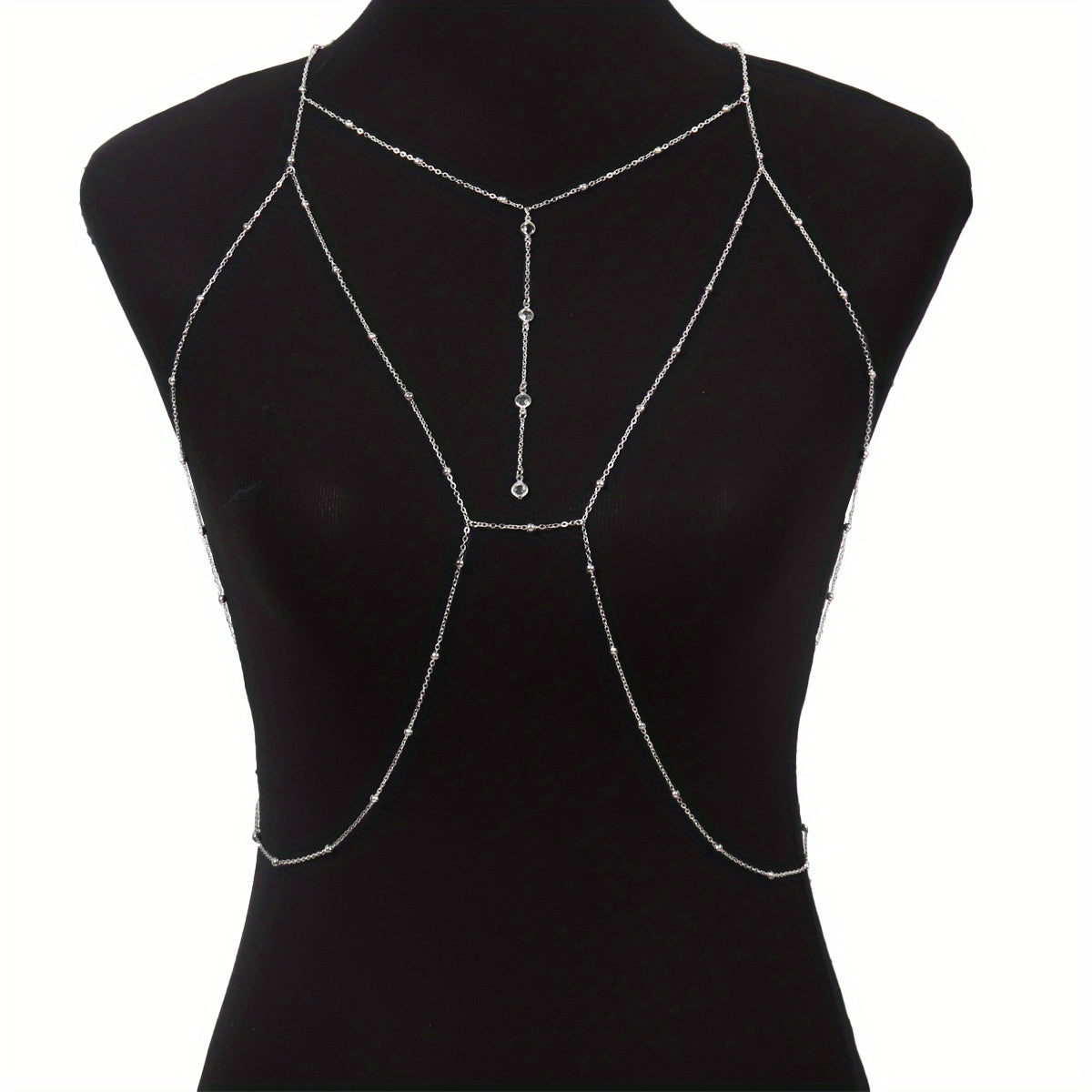1pc Fashionable Super Glitter Women's Bra Chain Body Jewelry with Rhinestone Embellishment, Suitable for Daily Wear, Parties, Nightclubs, and Fashion Shows