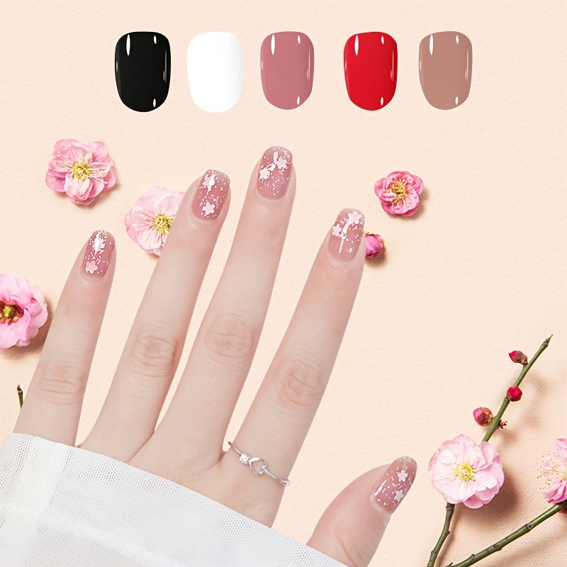 Vernis à ongles à séchage rapide 10 ml - Formule ultra-brillante et non toxique dans des tons rose, noir, blanc et rouge tendance - Parfait pour des manucures et des créations nail art en toute sécurité à domicile