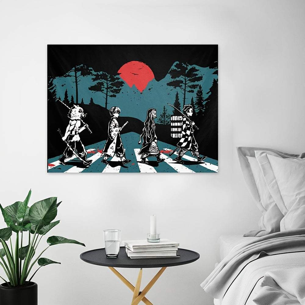 1 Piece Demon Slayer Anime Wall Art - High-Quality Canvas Print Painting, Unframed Poster, Perfect Decor for Japanese Anime Fans, Unique Gift Idea for Manga Enthusiasts