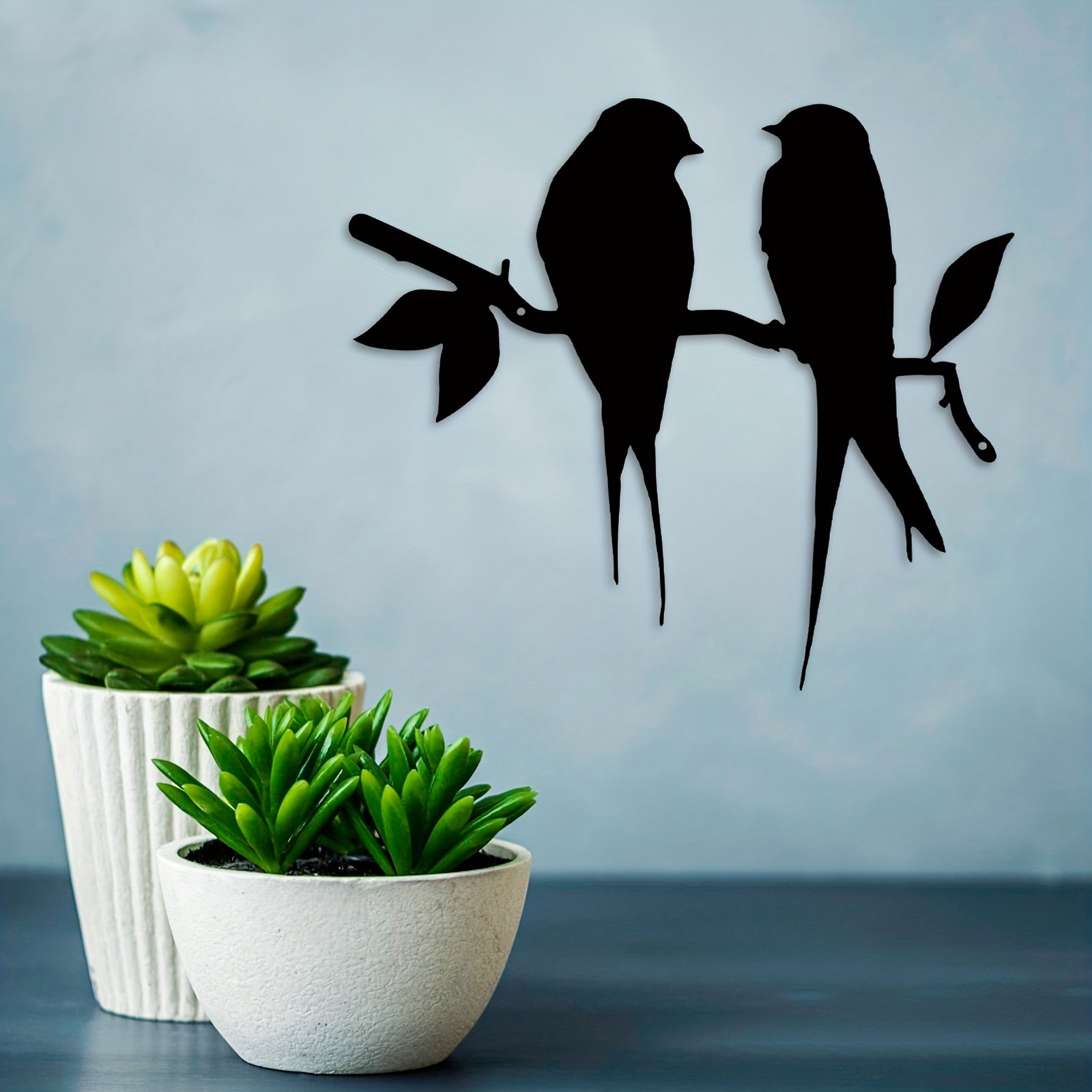 1pc Bird Branch Metal Wall Art - Decorative Ornament for Dorm, Restaurant, Bedroom, and Home Decor