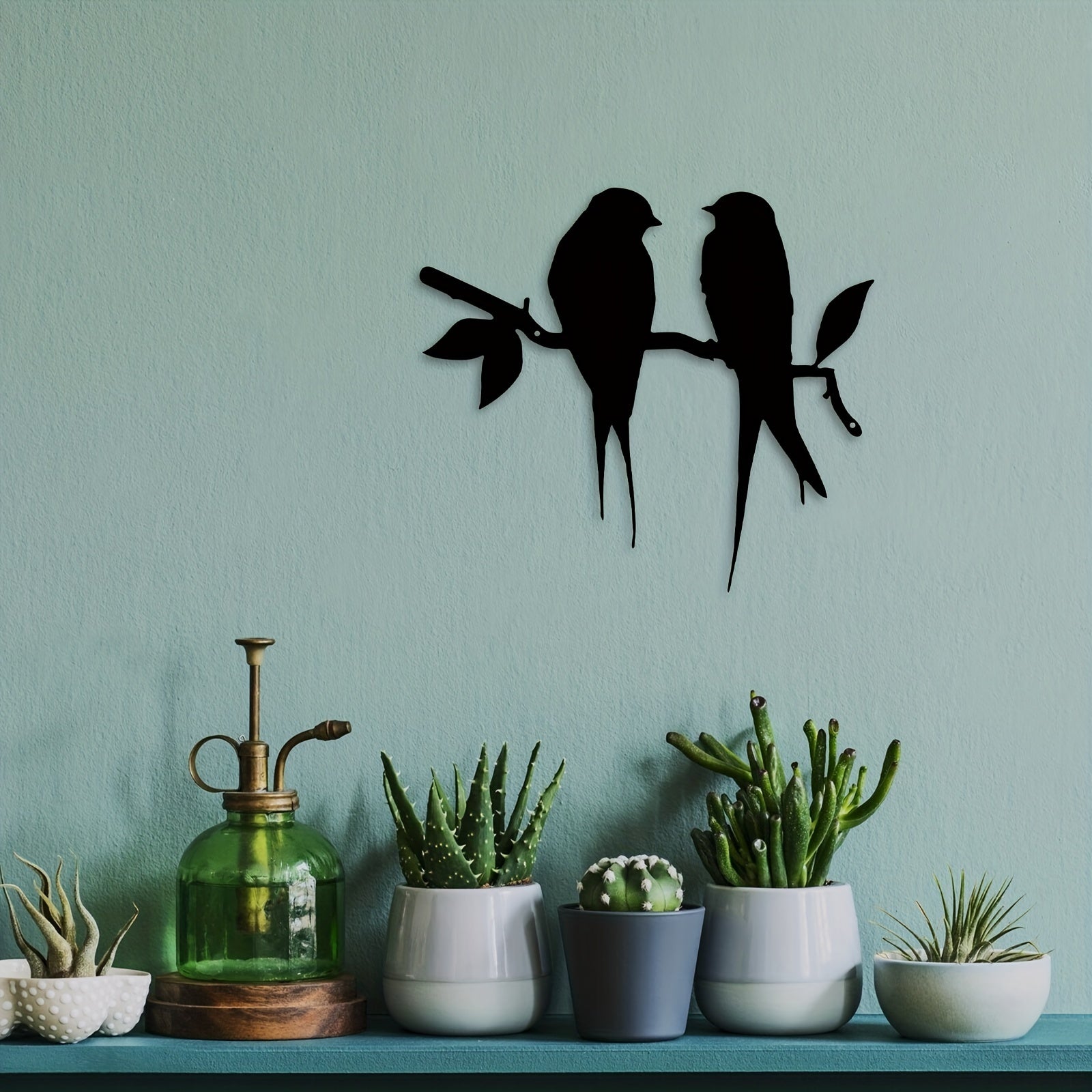 1pc Bird Branch Metal Wall Art - Decorative Ornament for Dorm, Restaurant, Bedroom, and Home Decor