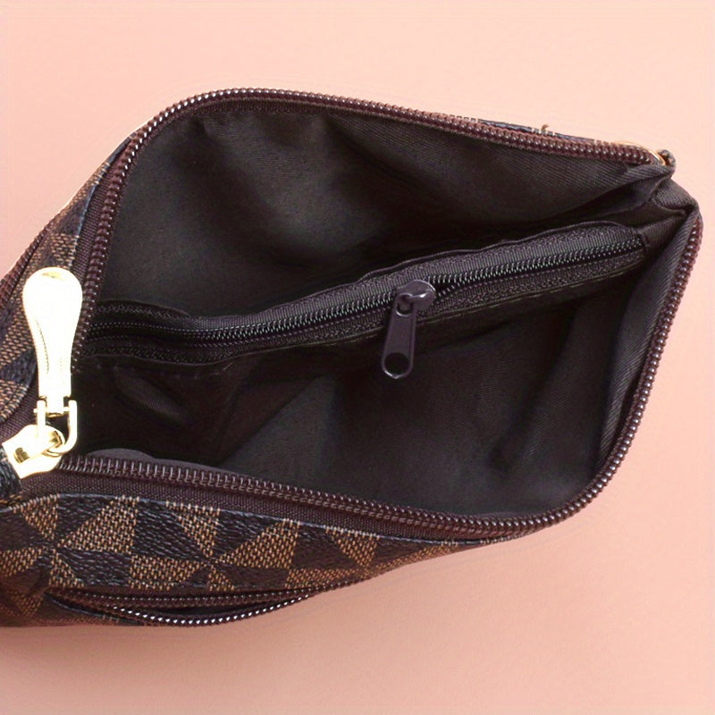 Fashion-Forward Geometric Print Clutch Bag - Durable Faux Leather, Chic Square Purse with Wristlet for Women - Perfect Evening Accessory for Any Occasion