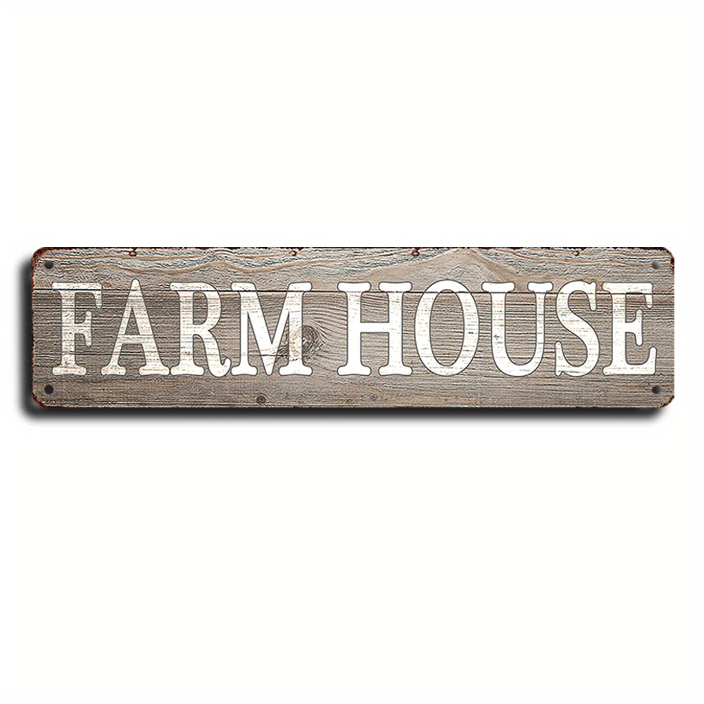 1pc Farm Fresh Retro Metal Sign - Unique Decorative Wall Art Signage for Primitive Farmhouse Kitchen Home Decor - 4x16/10cm*40cm, Versatile Room Decor for Kitchen, Room, Bar, Garage, Embracing Rustic, Retro, Vintage Style