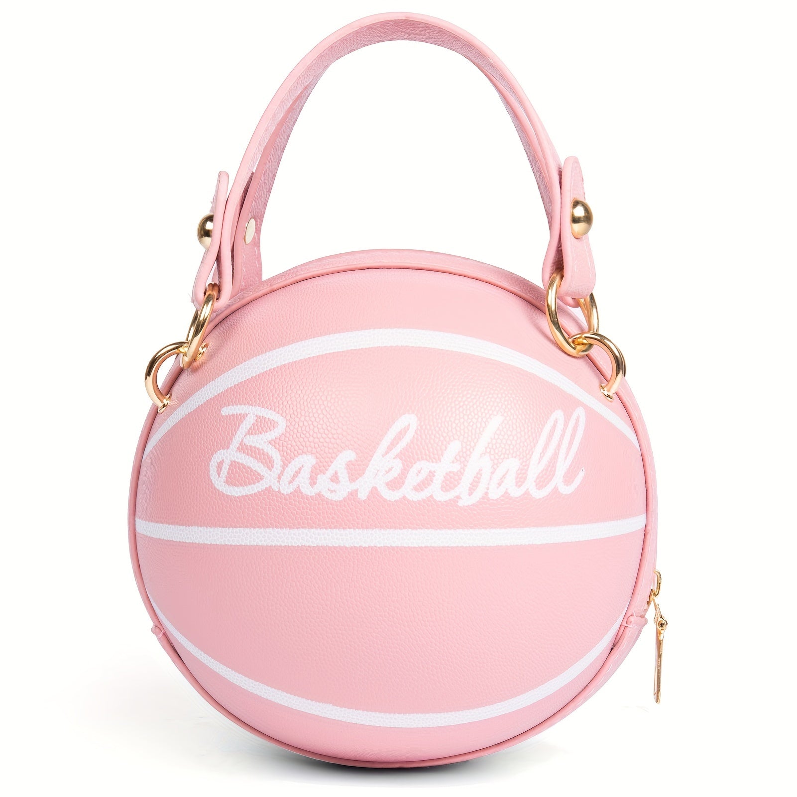 Fashion-Forward Basketball-Shaped Y2K Chain Bag - Retro-Trendy Crossbody & Shoulder Purse with Durable PU Leather, Chic Top Handle, and Adjustable Strap for Versatile Style