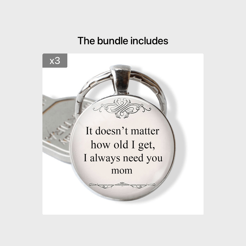 I Need You Mom Keychain Pendant Fashion Vintage Car Keyring Ornament Bag Purse Charm Accessories Mothers Day Gifts