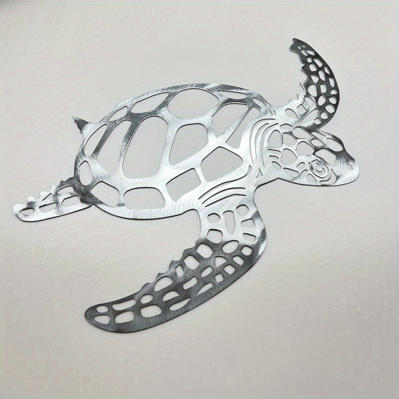 Les fabricants fournissent une station indépendante transfrontalière Art mural doré Tortue de mer Artisanat en métal doré Décorations de salon d'intérieur